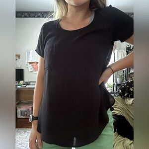 Crew neck dress shirt with pocket